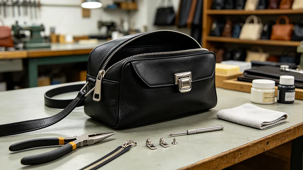 genuine leather bag hardware maintenance