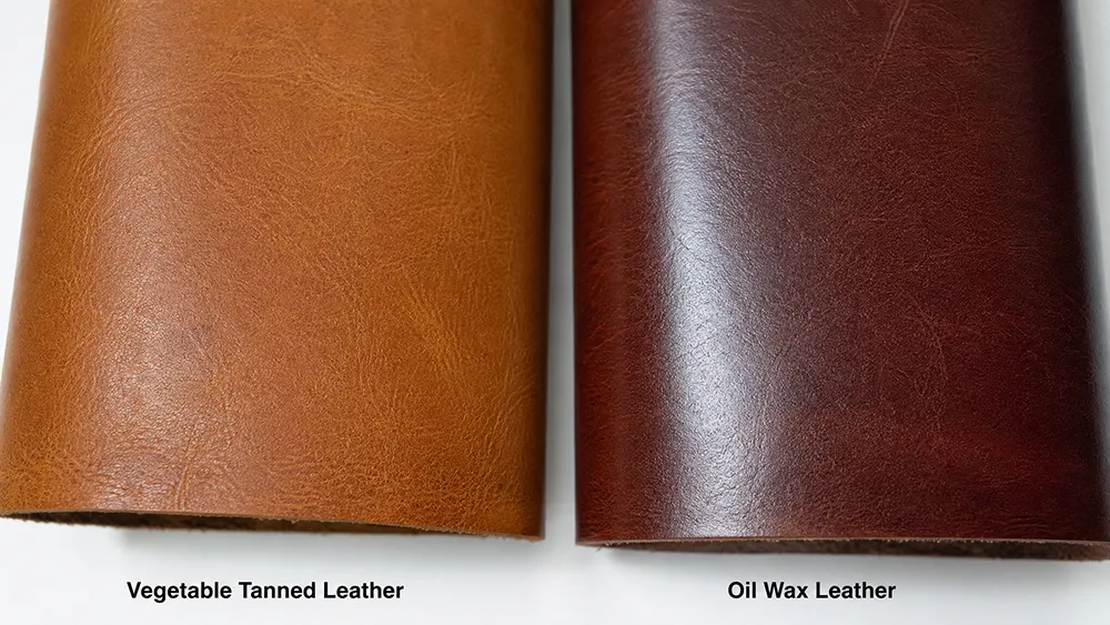 vegetable-tanned leather vs oil-wax leather