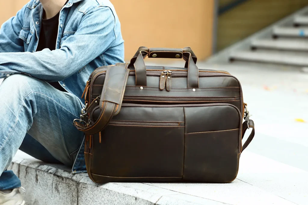 vintage crazy horse leather bags supplier, how to maintain genuine leather bags wholesale