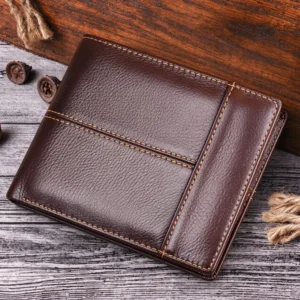 Wholesale leather EDC wallet with custom logo for men