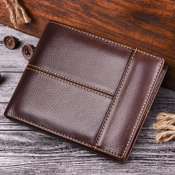 Wholesale leather EDC wallet with custom logo for men