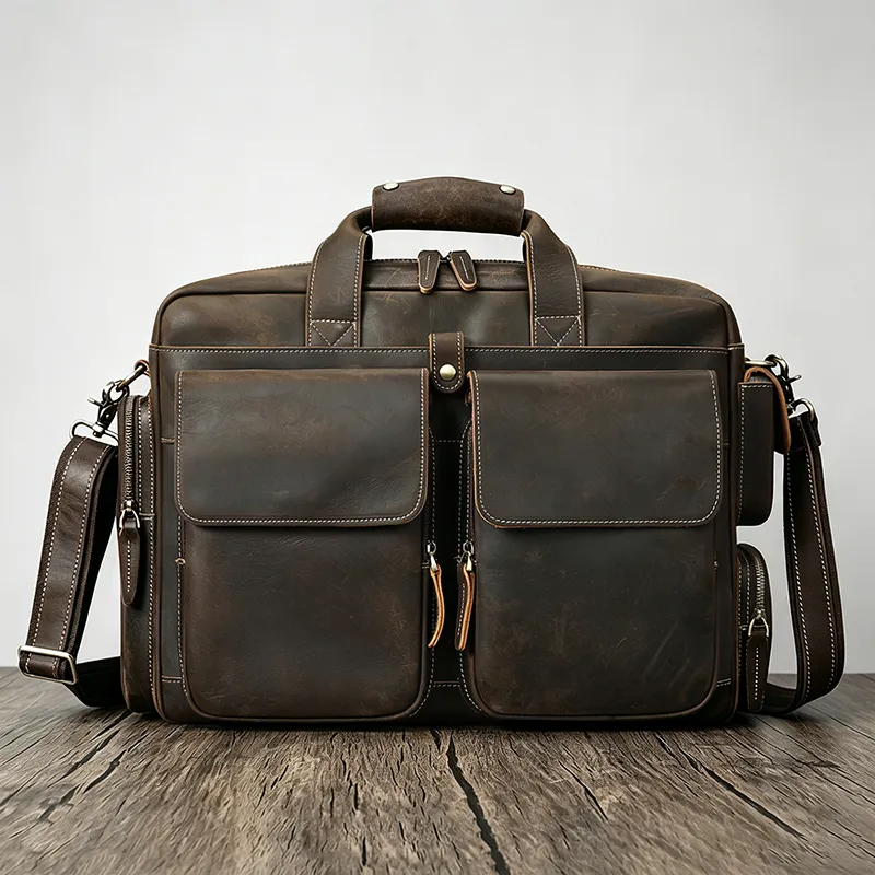 leather organizer handbag
