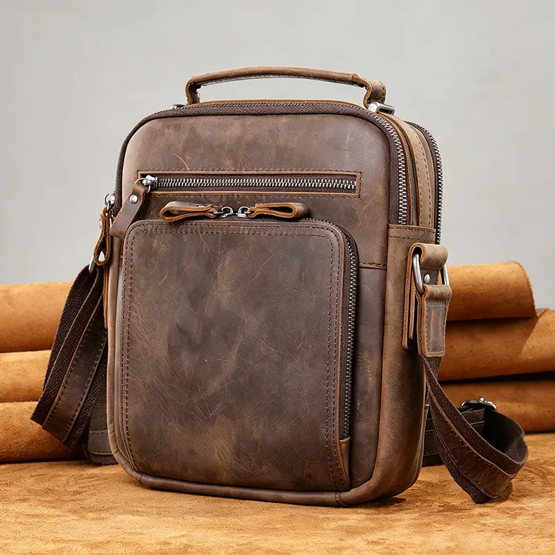 leather zipper tote bag