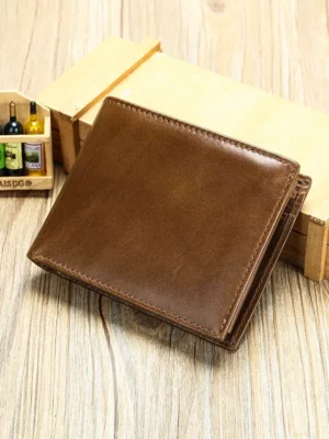 wallet leather man genuine cowhide large leather wallet held in hand, wholesale leather wallets