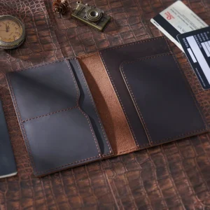 wholesale Crazy Horse leather passport holder style 1277 with card slots