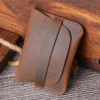 wholesale Crazy Horse leather card holder wallet 7386 in brown