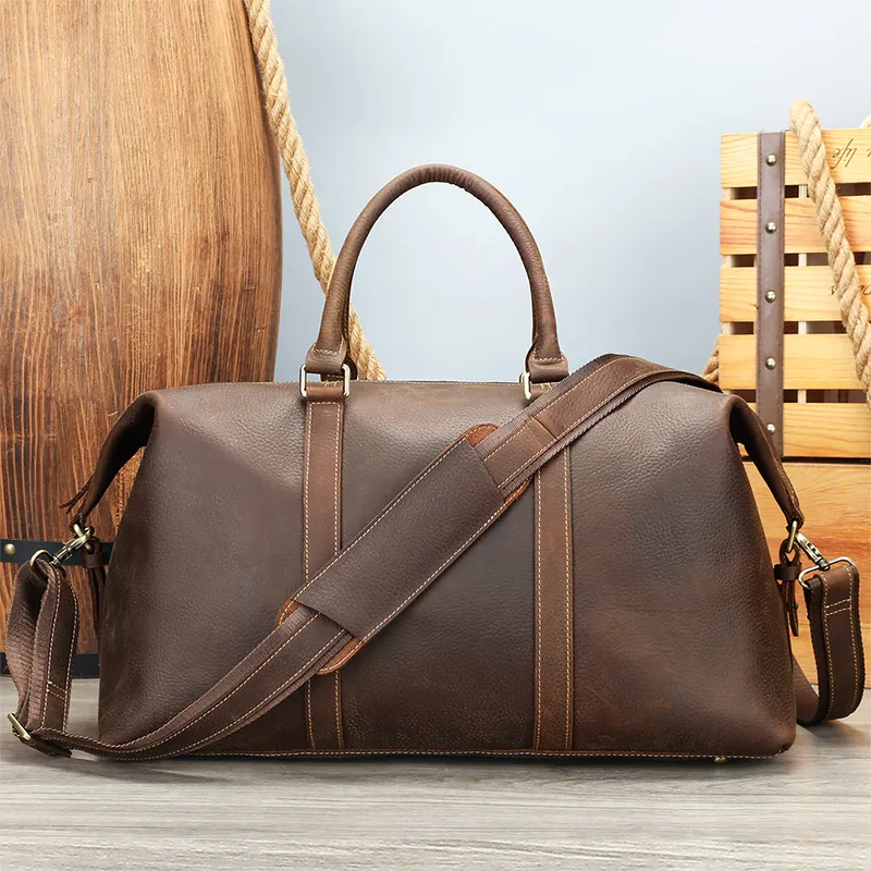 Crazy Horse Leather travel bag