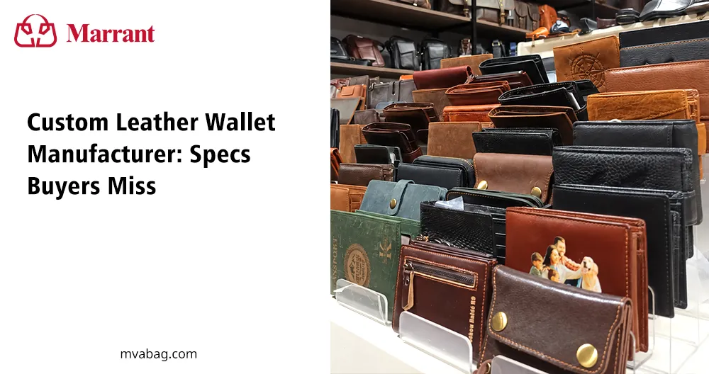 Custom Leather Wallet Manufacturer: Specs Buyers Miss