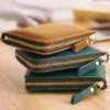 wholesale Crazy Horse leather coin purse PK-118 with zip closure