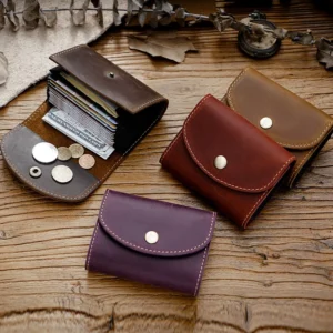 Wholesale Crazy Horse leather card holder PK-127 in multiple colors