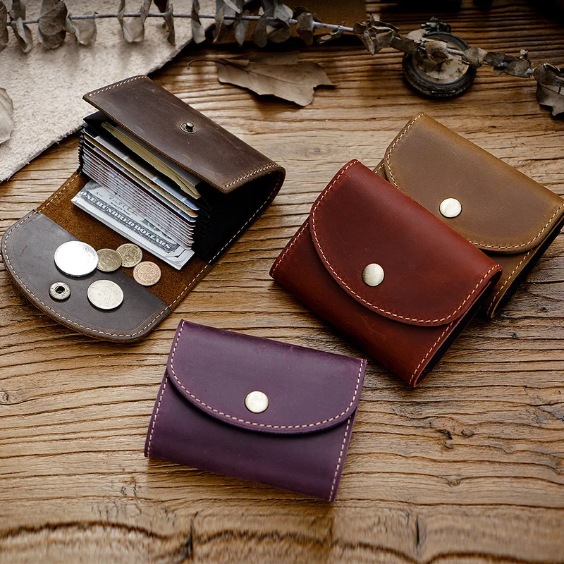 Wholesale Crazy Horse leather card holder PK-127 in multiple colors
