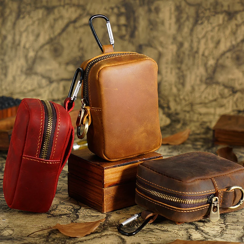 wholesale Crazy Horse leather utility pouch PL-117 in multiple colors