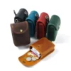 Open PL-121 leather belt pouch with multiple available colors