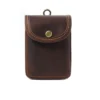 Front view of PL-121 Crazy Horse leather belt pouch
