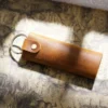 Brown Crazy Horse leather key case PY-017 closed