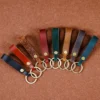 Crazy Horse leather loop keychain PY-021 seven color range