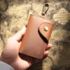 wholesale Crazy Horse leather key holder wallet PY-022 in brown