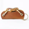 Front view of PY-025 Crazy Horse leather key organizer