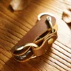 Open PY-025 leather key organizer showing key storage