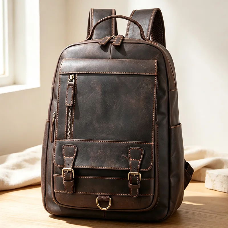 Wholesale Crazy Horse Leather Backpacks