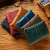 Wholesale Crazy Horse leather passport holder PH-106 in six colors with elastic closure