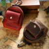 Wholesale Crazy Horse leather utility pouch PL-120 in red and brown