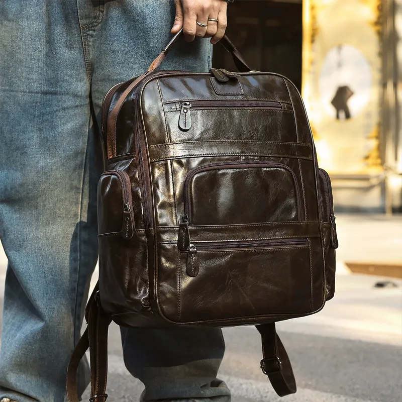 Wholesale Waxed Leather Backpacks