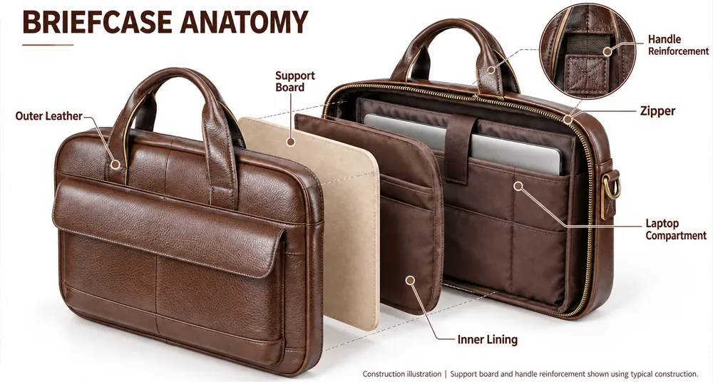 custom leather briefcase China