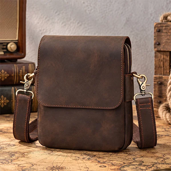 leather messenger bag supplier compact crossbody