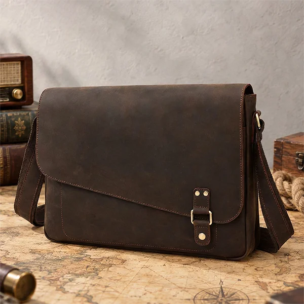 wholesale leather laptop messenger bag
