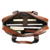 Vintage leather briefcase 1116 with 14-inch laptop sleeve and organized pockets