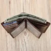 Customized wallet for men 1153 with card photo and two bill compartments