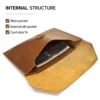 bulk portfolios style 3041 interior with main pocket and six card slots