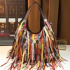 color block bags style 588 in random multicolor cowhide patchwork