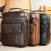 style 6171 men's shoulder bags in black brown and coffee
