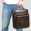 style 6171 men's messenger bag carried by top handle
