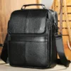 sling bag crossbody style 6172 in black cowhide