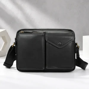 black leather crossbody bag style 6213 for men