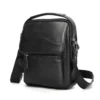 Black crossbody bag style 6536 in cowhide