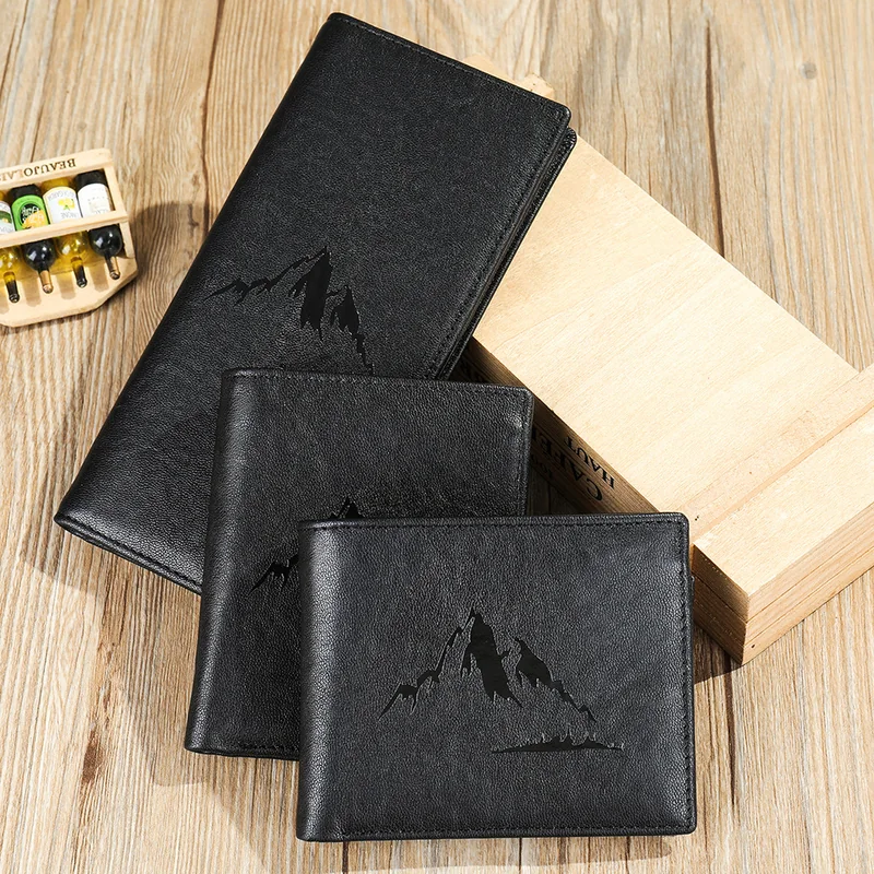 Dad wallet 681 in black horizontal, vertical, and long styles