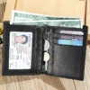 Dad wallet 681 vertical style with ID window, card slots, and zipper pocket