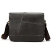 Coffee custom crossbody bag style 7210 in cowhide