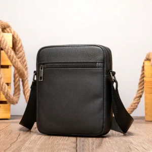 black cowhide promotional crossbody bag style 7362