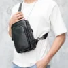 black sling bag style 7589 worn crossbody
