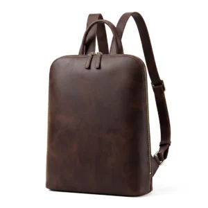 womens leather backpacks style 7825 in Deep Coffee Crazy Horse cowhide
