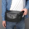 black leather style 9059 worn as a waist bag