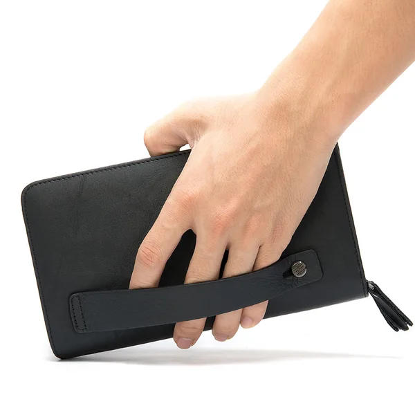 black clutch bag wholesale style 9069 handheld leather organizer