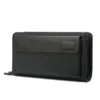 black leather clutch bag style 9069 exterior with hand strap