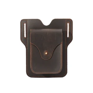 phone pouch tactical style 9072 in Coffee Crazy Horse cowhide