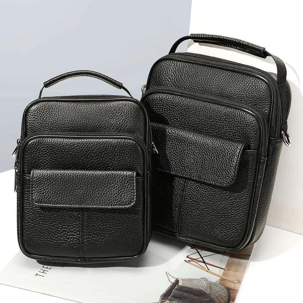 black personalized cross body bag style D6293 in large and small sizes